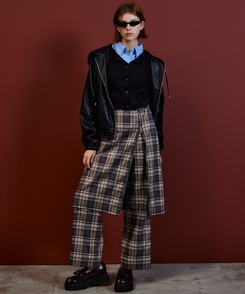 MAISON SPECIAL(メゾンスペシャル)の「【2026Autumn PRE-ORDER】Zipper Skirt Set Pants/ファスナースカートセットパンツ(その他パンツ・レディース・ブラック/マルチ・36/38)」の2枚目の写真