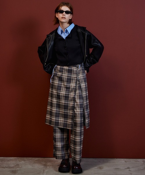 MAISON SPECIAL(メゾンスペシャル)の「【2026Autumn PRE-ORDER】Zipper Skirt Set Pants/ファスナースカートセットパンツ(その他パンツ・レディース・ブラック/マルチ・36/38)」の12枚目の写真