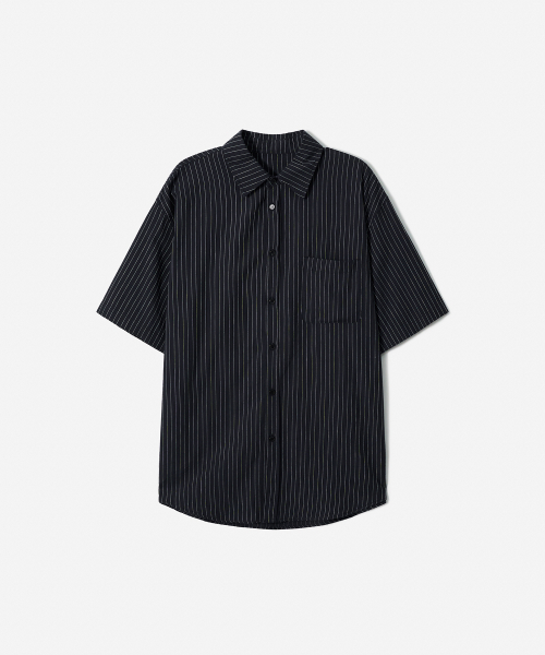 TRIP LE SENS(トリップ ル センス)の「ピンストライプハーフシャツ_ブラック(シャツ/ブラウス・メンズ・その他・MEDIUM/LARGE)」の4枚目の写真