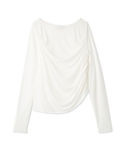 emmi(エミ)の「アシンメトリードレープカットソー(Tシャツ/カットソー・レディース・ブラウン/ブラック/オフホワイト・F)」の16枚目の写真