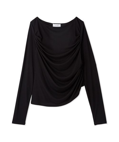 emmi(エミ)の「アシンメトリードレープカットソー(Tシャツ/カットソー・レディース・ブラウン/ブラック/オフホワイト・F)」の17枚目の写真
