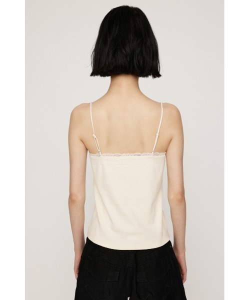 SLY(スライ)の「LACE CAMI LOGO TOPS レースキャミロゴトップス 夏服 秋服(キャミソール・レディース・ブラウン/オフホワイト/ライトブラック・FREE)」の8枚目の写真