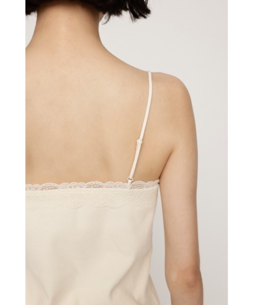 SLY(スライ)の「LACE CAMI LOGO TOPS レースキャミロゴトップス 夏服 秋服(キャミソール・レディース・ブラウン/オフホワイト/ライトブラック・FREE)」の10枚目の写真
