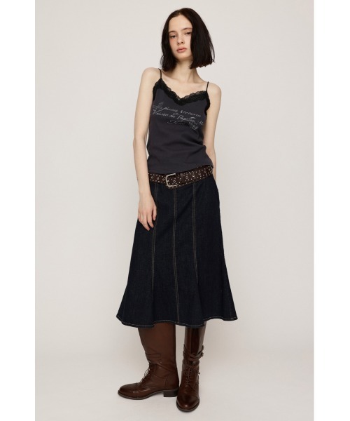 SLY(スライ)の「LACE CAMI LOGO TOPS レースキャミロゴトップス 夏服 秋服(キャミソール・レディース・ブラウン/オフホワイト/ライトブラック・FREE)」の12枚目の写真