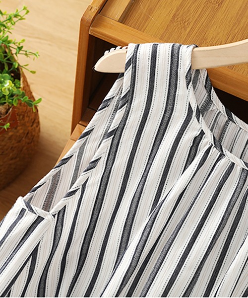 Doux Belle(ドゥーベル)の「フレアシルエットノースリーブトップス(シャツ/ブラウス・レディース・ストライプ・MEDIUM/LARGE/X-LARGE)」の9枚目の写真