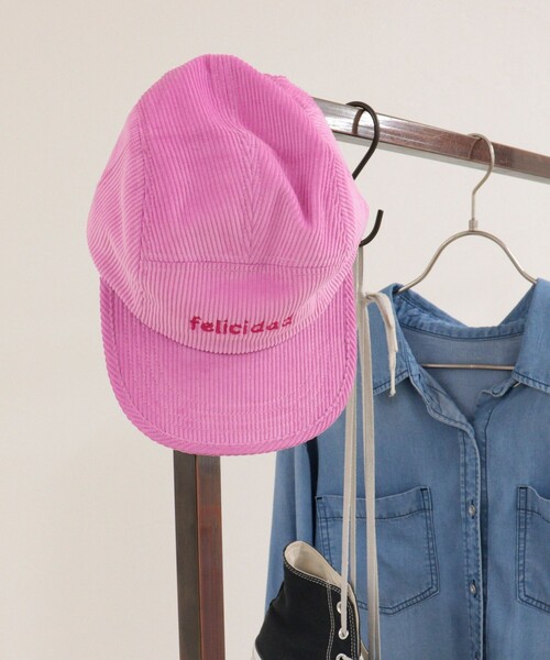 fredy emue(フレディエミュ)の「ソフトコーデュロイキャップ(キャップ・レディース・ピンク/ブラック/ブラウン・FREE)」の3枚目の写真