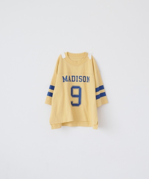 LOWRYS FARM(ローリーズファーム)の「ナンバリングTLS 1049011(Tシャツ/カットソー・キッズ・イエロー/グレー/アイボリー・110cm/130cm/120cm/150cm/140cm)」の3枚目の写真