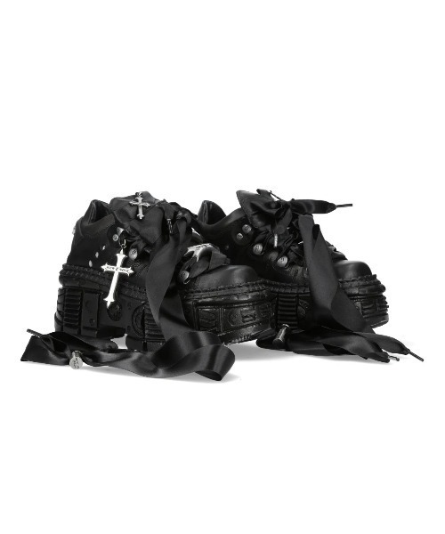 NEW ROCK(ニューロック)の「NEW ROCK/ニューロック/M-WALL120NMXL-C1(ブーツ・レディース・ブラック・40/38/37)」の1枚目の写真