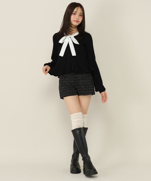 Heather(ヘザー)の「ペプラムリボンニット 1063905(ニット/セーター・レディース・アイボリー/ブラック/ブラウン・FREE)」の19枚目の写真