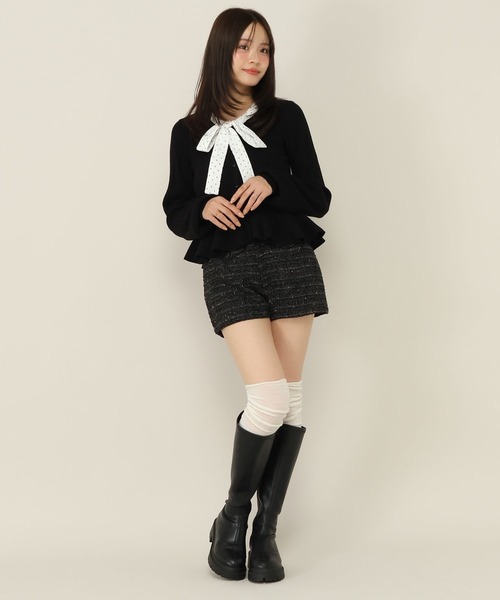 Heather(ヘザー)の「ペプラムリボンニット 1063905(ニット/セーター・レディース・アイボリー/ブラック/ブラウン・FREE)」の13枚目の写真