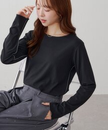 【WEB限定】配色パイピングリブトップス