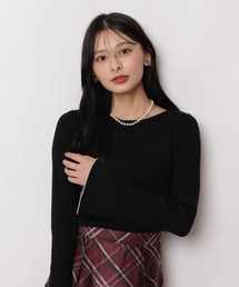 袖口パールプルオーバー