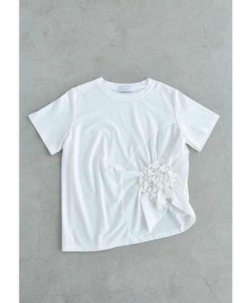 cawaii(カワイイ)の「紫陽花シャーリングTシャツトップス(シャツ/ブラウス・レディース・ホワイト/ブラック・FREE)」の15枚目の写真
