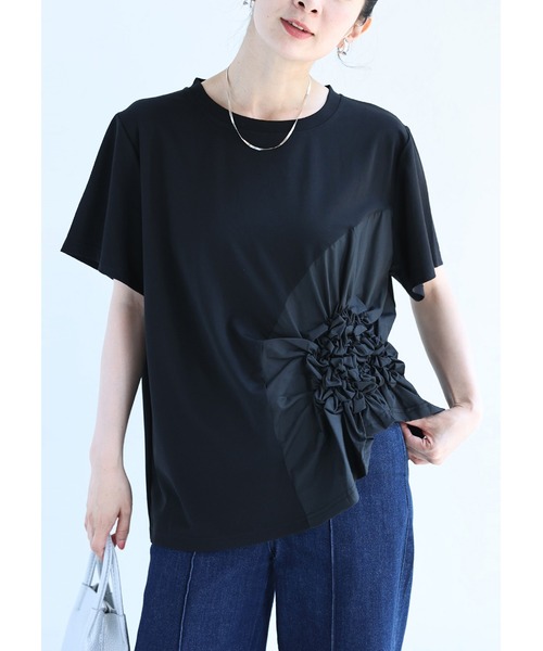 cawaii(カワイイ)の「紫陽花シャーリングTシャツトップス(シャツ/ブラウス・レディース・ホワイト/ブラック・FREE)」の19枚目の写真