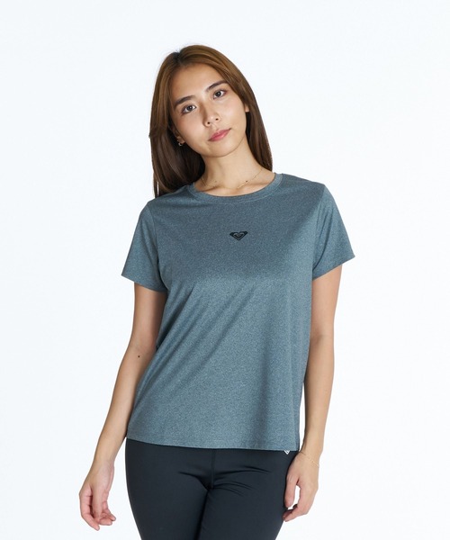 ROXY(ロキシー)の「ROXY FITNESS MY 1ST ROXY TEE 3DポイントロゴTシャツ /速乾/UVカット/水陸両用 【2026年秋冬モデル】/ロキシー(Tシャツ/カットソー・レディース・グレー/コーラル/ホワイト/ブラック/ミント・LARGE/SMALL/MEDIUM)」の3枚目の写真