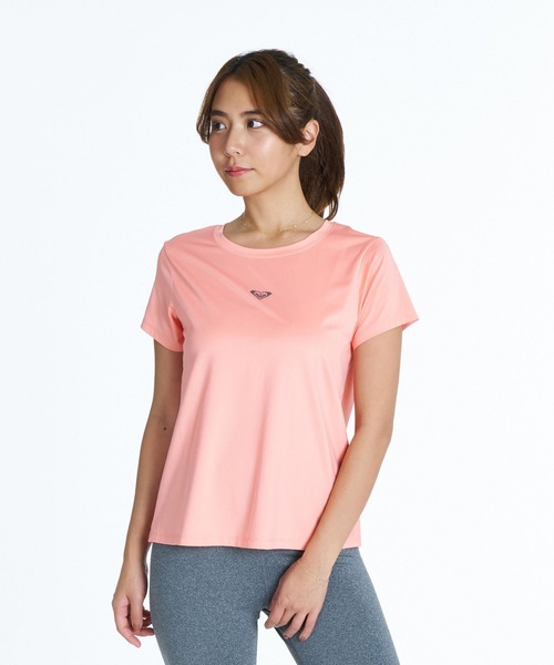ROXY(ロキシー)の「ROXY FITNESS MY 1ST ROXY TEE 3DポイントロゴTシャツ /速乾/UVカット/水陸両用 【2026年秋冬モデル】/ロキシー(Tシャツ/カットソー・レディース・グレー/コーラル/ホワイト/ブラック/ミント・LARGE/SMALL/MEDIUM)」の5枚目の写真