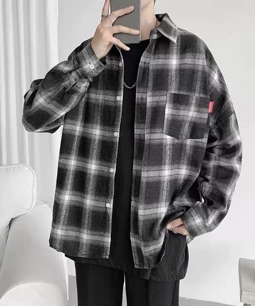ampm(エーエムピーエム)の「ヴィンテージチェックオーバーシャツ(シャツ/ブラウス・メンズ・レッド/ブルー/ブラック・L/XL)」の15枚目の写真