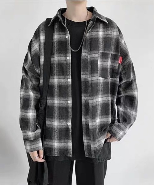 ampm(エーエムピーエム)の「ヴィンテージチェックオーバーシャツ(シャツ/ブラウス・メンズ・レッド/ブルー/ブラック・L/XL)」の9枚目の写真