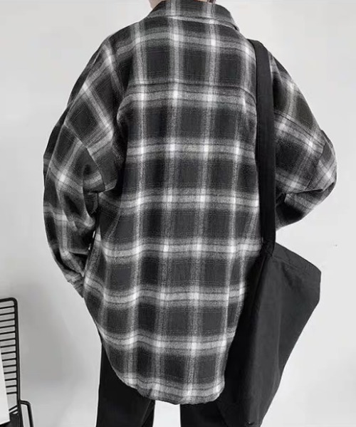 ampm(エーエムピーエム)の「ヴィンテージチェックオーバーシャツ(シャツ/ブラウス・メンズ・レッド/ブルー/ブラック・L/XL)」の10枚目の写真