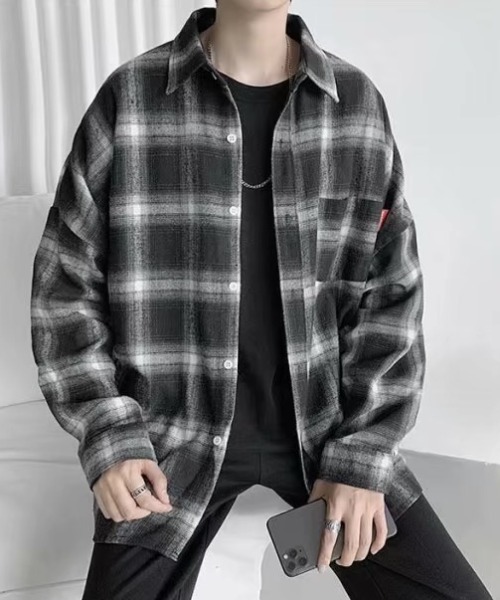 ampm(エーエムピーエム)の「ヴィンテージチェックオーバーシャツ(シャツ/ブラウス・メンズ・レッド/ブルー/ブラック・L/XL)」の12枚目の写真