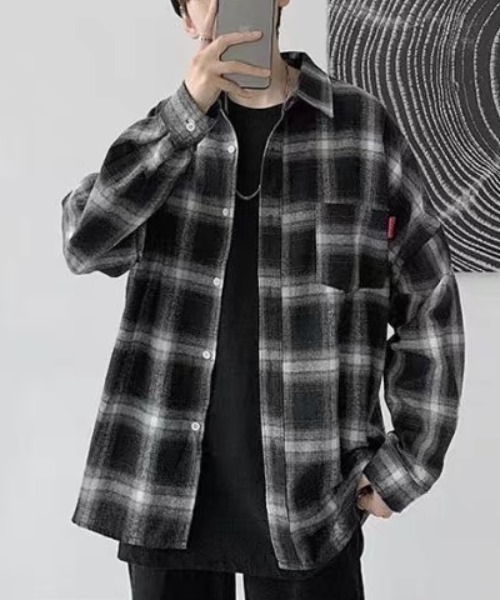 ampm(エーエムピーエム)の「ヴィンテージチェックオーバーシャツ(シャツ/ブラウス・メンズ・レッド/ブルー/ブラック・L/XL)」の14枚目の写真