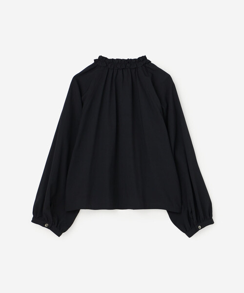 LE GLAZIK(ルグラジック)の「LE GLAZIK | ブロードワッシャー ラッフルシャツ WOMEN(シャツ/ブラウス・レディース・ブラック・36)」の3枚目の写真