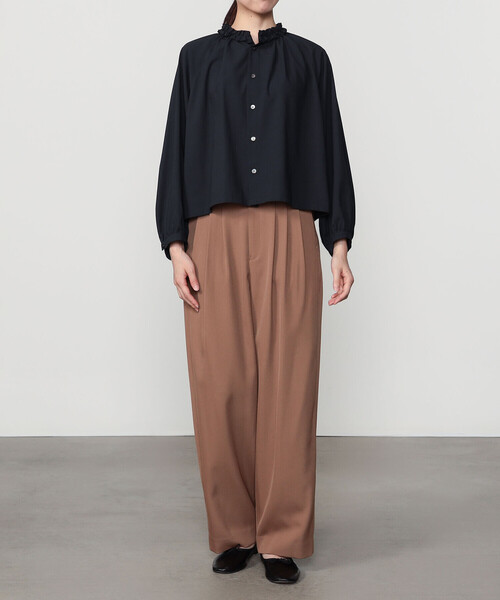 LE GLAZIK(ルグラジック)の「LE GLAZIK | ブロードワッシャー ラッフルシャツ WOMEN(シャツ/ブラウス・レディース・ブラック・36)」の12枚目の写真