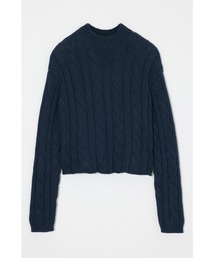 【26年AW新作】BACK OPEN CABLE KNIT プルオーバー