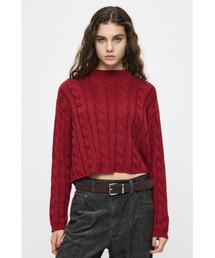 【26年AW新作】BACK OPEN CABLE KNIT プルオーバー