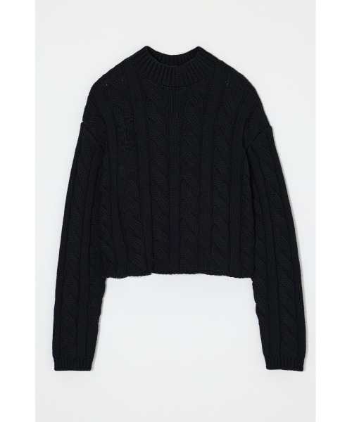 MOUSSY(マウジー)の「【26年AW新作】BACK OPEN CABLE KNIT プルオーバー(ニット/セーター・レディース・レッド/ブラック/ネイビー/ライトベージュ・FREE)」の10枚目の写真