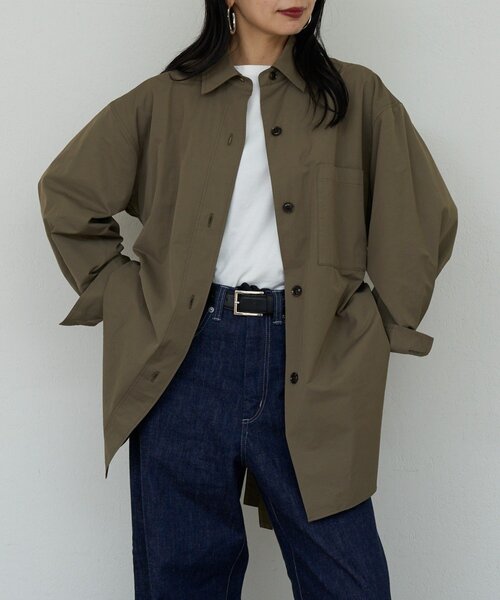 russet(ラシット)の「シャツジャケット(シャツ/ブラウス・レディース・カーキ/ベージュ・FREE)」の9枚目の写真