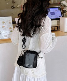 Pochi Pouch（ポチポーチ）の「Pochi Pouch/【ミニポーチ付き】ドローストリング メッシュショルダーバッグ / パラコード 巾着ミニバッグ（ショルダーバッグ）」