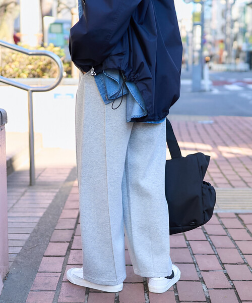 FREAK'S STORE(フリークスストア)の「ボンディングカーブワイドパンツ(スウェットパンツ・レディース・チャコール/グレー/オフホワイト・MEDIUM/SMALL)」の8枚目の写真