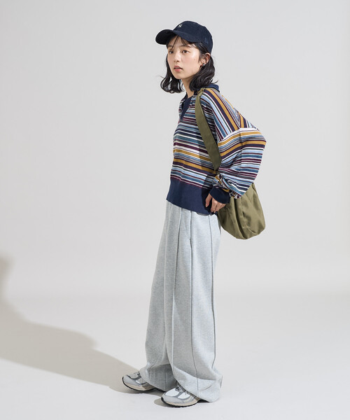 FREAK'S STORE(フリークスストア)の「ボンディングカーブワイドパンツ(スウェットパンツ・レディース・チャコール/グレー/オフホワイト・MEDIUM/SMALL)」の11枚目の写真