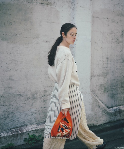 BAYFLOW(ベイフロー)の「【KAORU SATO×BAYFLOW】アートジャガードニットトートBAG(WEB限定)(トートバッグ・レディース・オレンジ・0)」の13枚目の写真