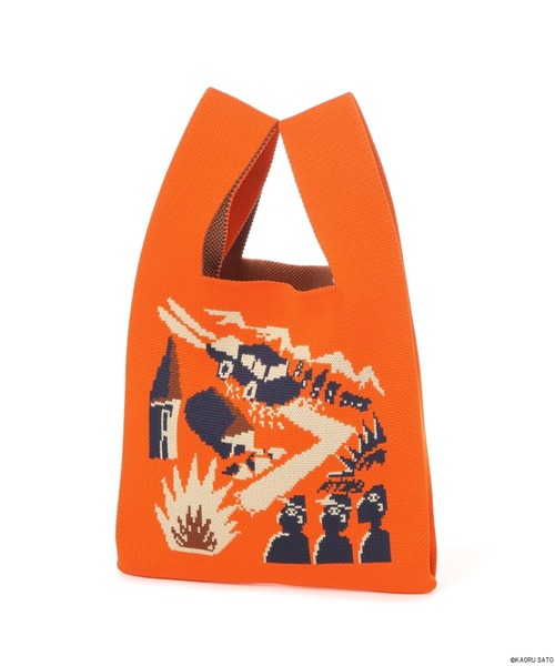 BAYFLOW(ベイフロー)の「【KAORU SATO×BAYFLOW】アートジャガードニットトートBAG(WEB限定)(トートバッグ・レディース・オレンジ・0)」の7枚目の写真