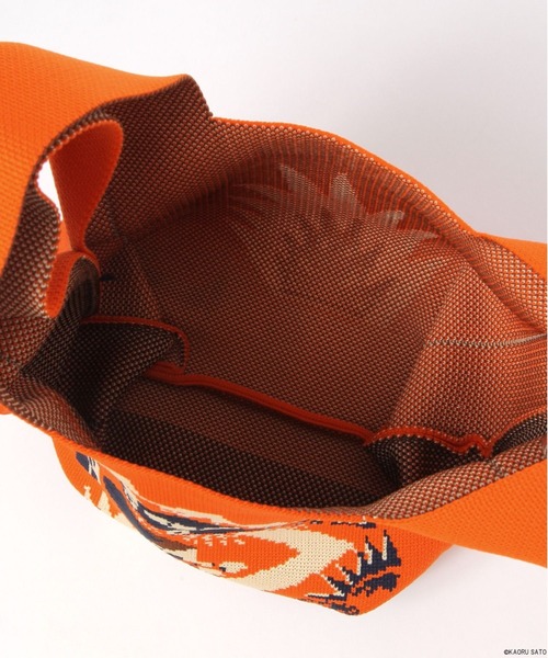 BAYFLOW(ベイフロー)の「【KAORU SATO×BAYFLOW】アートジャガードニットトートBAG(WEB限定)(トートバッグ・レディース・オレンジ・0)」の5枚目の写真