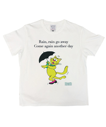 Rain rain go away, Come again another day T-SHIRT -White