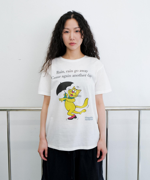 MOSQUITO MURDERERS(モスキートマーダラーズ)の「Rain rain go away, Come again another day T-SHIRT -White(Tシャツ/カットソー・メンズ・その他・1/2/3)」の2枚目の写真