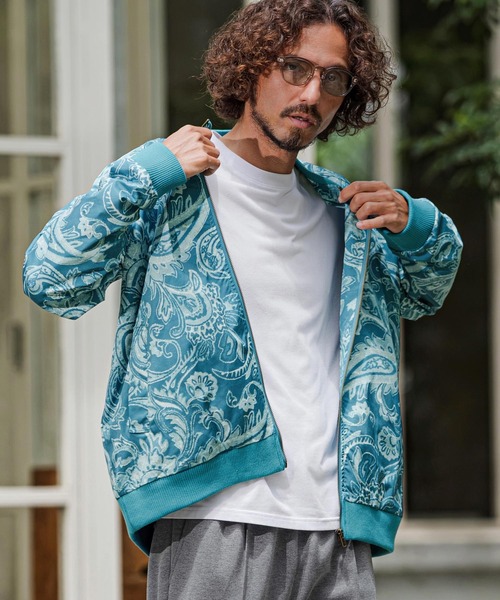 CAMBIO(カンビオ)の「mj11894-Paisley Allover Blouson 総柄ブルゾン(CAM26AW-017)(ブルゾン・メンズ・オリーブ系/ブルーグリーン/グレー系その他・L/M/S)」の3枚目の写真