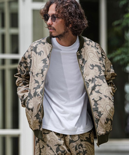 CAMBIO(カンビオ)の「mj11894-Paisley Allover Blouson 総柄ブルゾン(CAM26AW-017)(ブルゾン・メンズ・オリーブ系/ブルーグリーン/グレー系その他・L/M/S)」の9枚目の写真