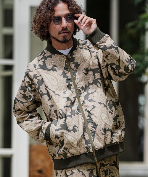 CAMBIO(カンビオ)の「mj11894-Paisley Allover Blouson 総柄ブルゾン(CAM26AW-017)(ブルゾン・メンズ・オリーブ系/ブルーグリーン/グレー系その他・L/M/S)」の10枚目の写真