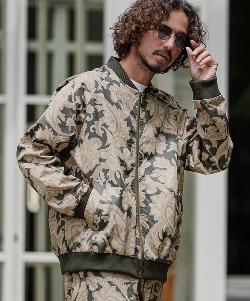 CAMBIO(カンビオ)の「mj11894-Paisley Allover Blouson 総柄ブルゾン(CAM26AW-017)(ブルゾン・メンズ・オリーブ系/ブルーグリーン/グレー系その他・L/M/S)」の11枚目の写真