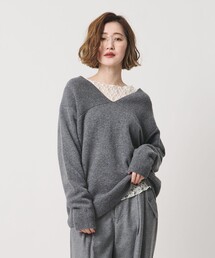 ＜conte＞ウールカシミヤ  Vネック ニットプルオーバー