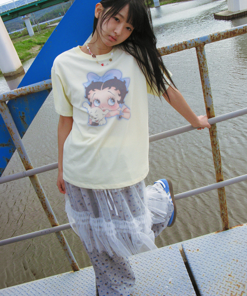 RONRON（ロンロン）の「BETTY BOOP PATTERN SWEAT JOGGER PANTS GREY（スウェットパンツ・レディース・その他・FREE）」の3枚目の写真