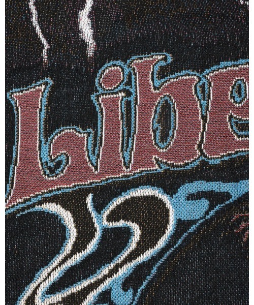 Liberaiders(リベレイダース)の「Liberaiders/リベレイダース DEAD ROSE THROW BLANKET ブランケット ジャガード 大判 インテリア ソファ ラグ 2026秋冬新作(ブランケット・メンズ・ブラック・FREE)」の5枚目の写真