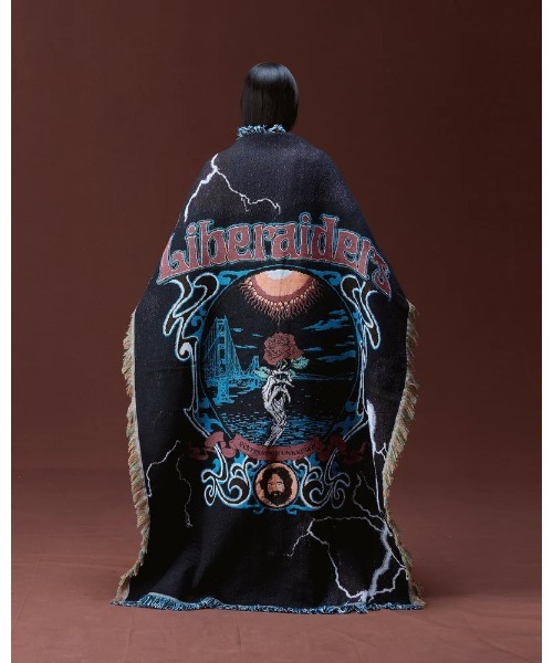 Liberaiders(リベレイダース)の「Liberaiders/リベレイダース DEAD ROSE THROW BLANKET ブランケット ジャガード 大判 インテリア ソファ ラグ 2026秋冬新作(ブランケット・メンズ・ブラック・FREE)」の8枚目の写真