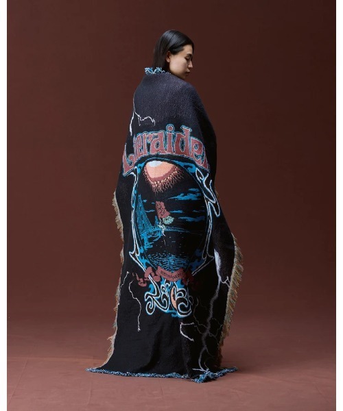Liberaiders(リベレイダース)の「Liberaiders/リベレイダース DEAD ROSE THROW BLANKET ブランケット ジャガード 大判 インテリア ソファ ラグ 2026秋冬新作(ブランケット・メンズ・ブラック・FREE)」の11枚目の写真