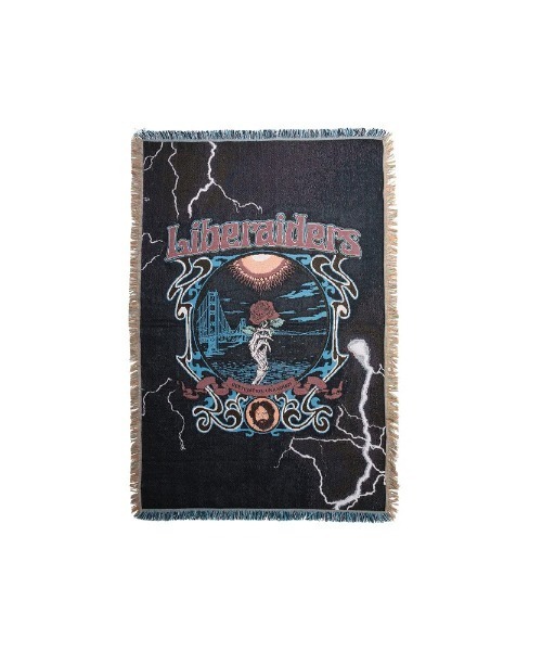 Liberaiders(リベレイダース)の「Liberaiders/リベレイダース DEAD ROSE THROW BLANKET ブランケット ジャガード 大判 インテリア ソファ ラグ 2026秋冬新作(ブランケット・メンズ・ブラック・FREE)」の2枚目の写真