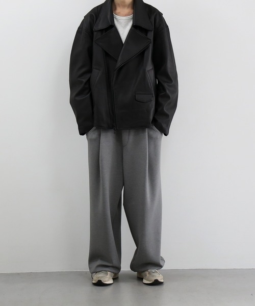 my beautiful landlet(マイビューティフルランドレット)の「my beautiful landlet Leather riders jacket(テーラードジャケット・メンズ・ブラック・1)」の1枚目の写真